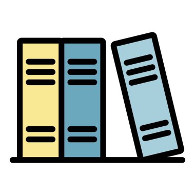 raf simgesi renk ana hatları vektöründeki kitaplar