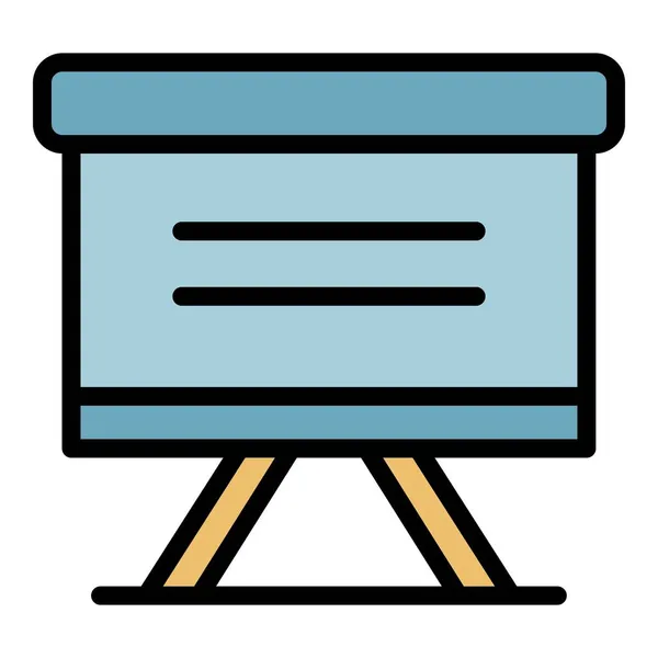 Bannière scolaire icône couleur contour vecteur — Image vectorielle