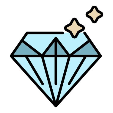 Parlak simge rengi dış hat vektörü