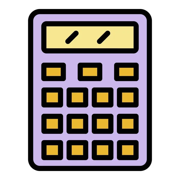 Υπολογιστής χρημάτων εικονίδιο χρώμα περίγραμμα διάνυσμα — Διανυσματικό Αρχείο