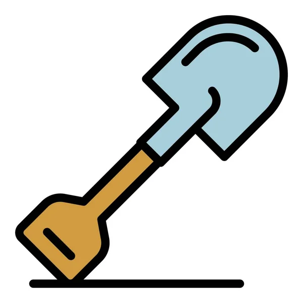 ( 영어 ) Shovel icon color outline vector — 스톡 벡터