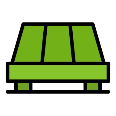 Yüksek arka bank simgesi renk ana hatları vektörü