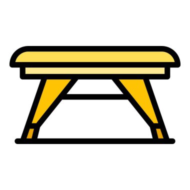 Küçük tablo simgesi renk dış hat vektörü