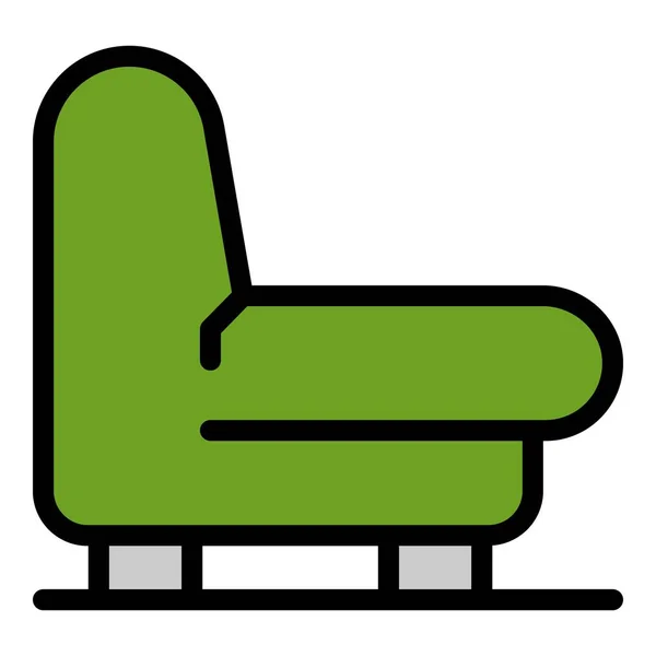 Un gran sillón icono color contorno vector — Vector de stock