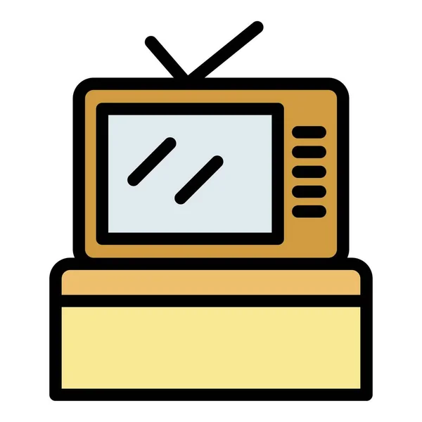 Cooking show tv icon color outline vector — Stock Vector