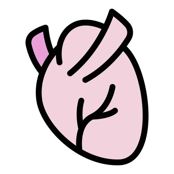 Вектор контура иконки человеческого сердца — стоковый вектор