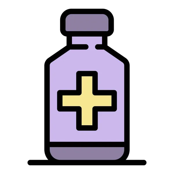 Cough syrup icon color outline vector — Stock Vector