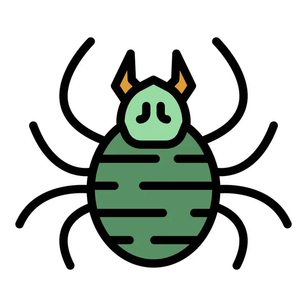 Foresta bug icona colore contorno vettoriale — Vettoriale Stock