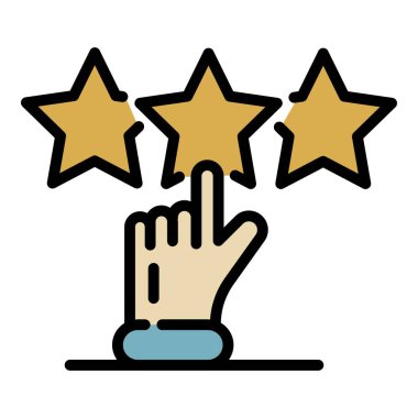 Geribildirim simgesi rengi dış hat vektörü