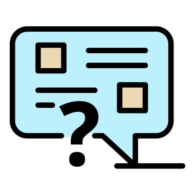 İnternet görüş simgesi renk ana hatları vektörü