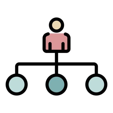 Olağanüstü şema simgesi renk ana hatları vektörü