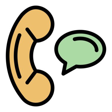 Çağrı merkezi simge rengi dış hat vektörü