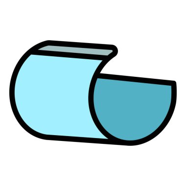 Esnek simge renk ana hatları vektörü