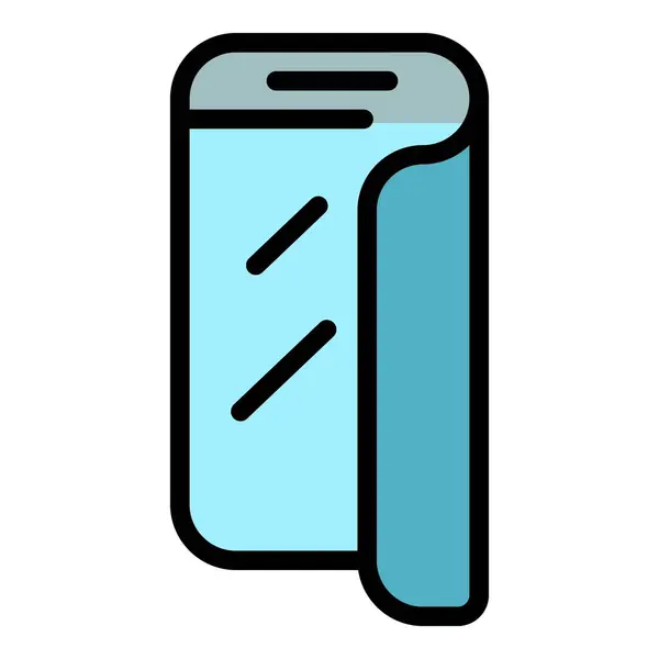 Flex smartphone screen icon color outline vector — Stock Vector
