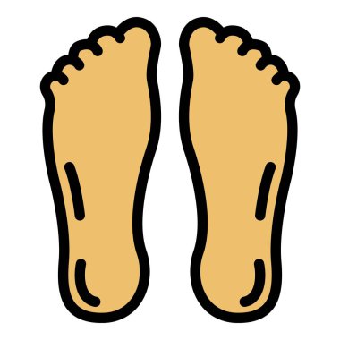 Ayak simgesi rengi dış hat vektörü