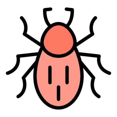 Parazit hata simgesi renk ana hatları vektörü