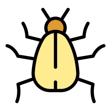 Organizma hata simgesi renk ana hatları vektörü