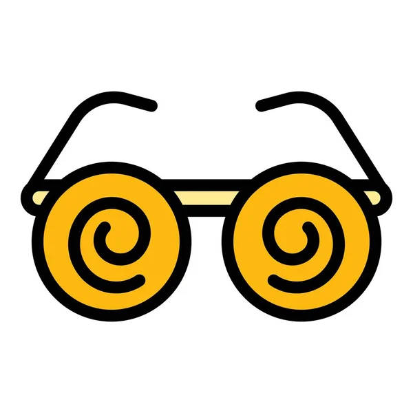 Ipnosi occhiali icona colore contorno vettore — Vettoriale Stock