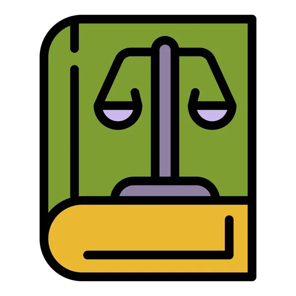 Libro de leyes icono color contorno vector — Archivo Imágenes Vectoriales