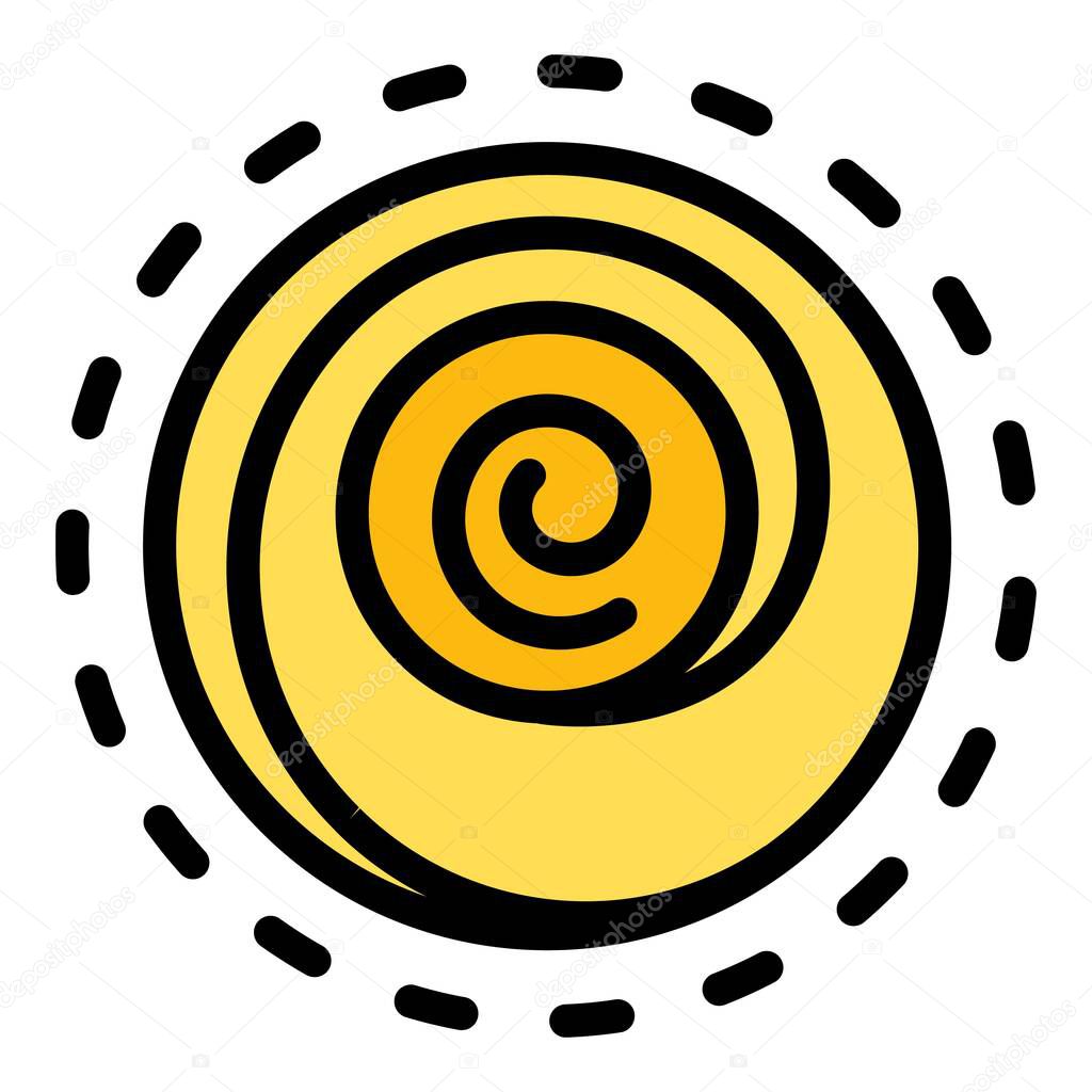 Hypnosis counseling icon. Outline hypnosis counseling vector icon color flat isolated