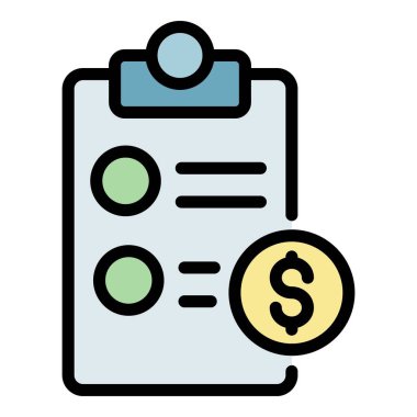 Özel klinik ödeme ikonu renk özet vektörü