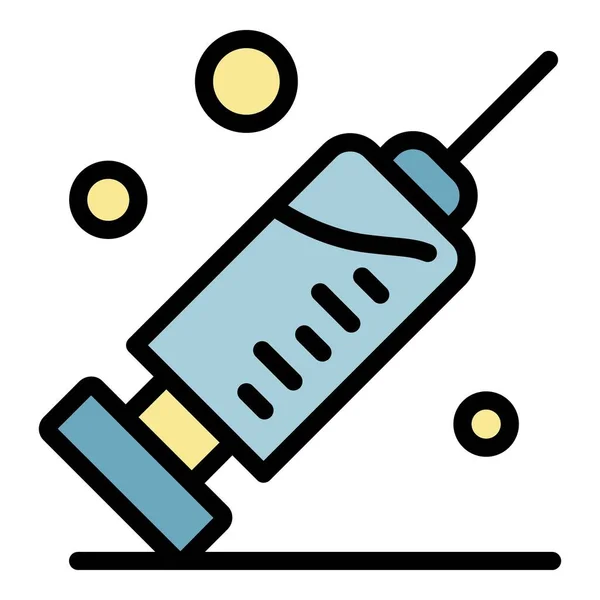 Ikona koloru ikony strzykawki medycznej wektor — Wektor stockowy