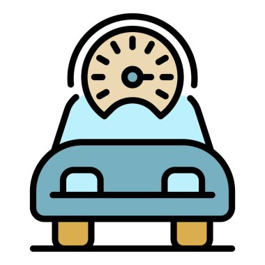 Hız otomobili renk ana hatları vektörü