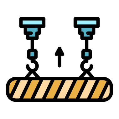 Yapı simgesi renk dış hat vektörünü kaldır