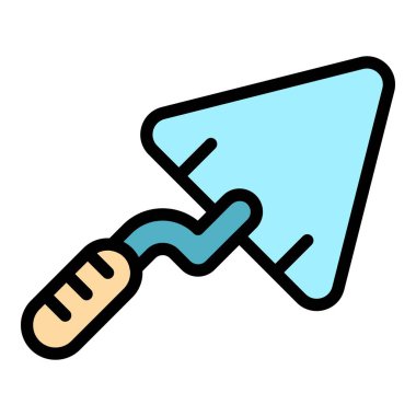 El malası simgesi renk ana hatları vektörü