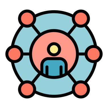 Mükemmellik şeması renk ana hatları vektörü