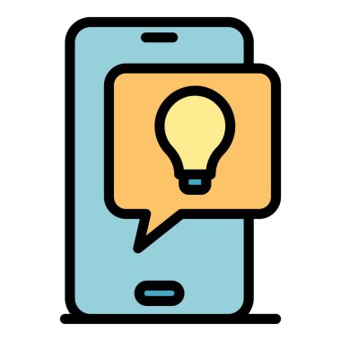 Başlangıç yenilik simgesi renk ana hatları vektörü