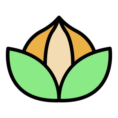 Enginar simgesi renk ana hatları vektörü