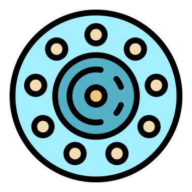 Metal parça renk dış hat vektörü