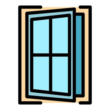 Çapraz pencere simgesi rengi dış hat vektörü