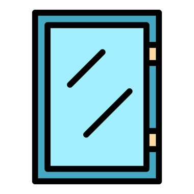 Tüm pencere simgesi renk ana hatları vektörü