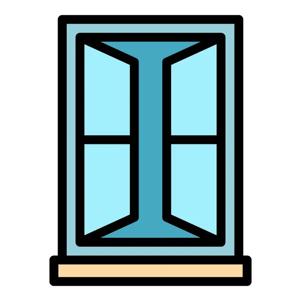 Открыть вектор контура иконки окна — стоковый вектор