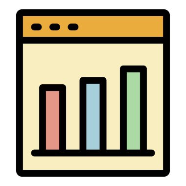 Web sayfası grafik renk ana hatları vektörü