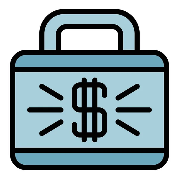 Geld lening geval pictogram kleur overzicht vector — Stockvector