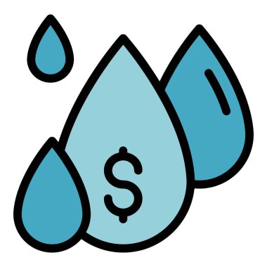 Kan para bağışı ikonu renk ana hatları vektörü