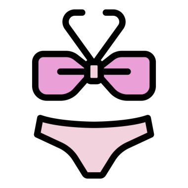 Gövde mayo ikonu renk ana hatları vektörü