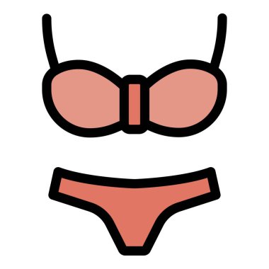 Şekil mayo ikonu renk ana hatları vektörü