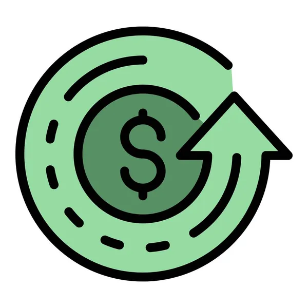 Crowdfunding ícone de calibre vetor contorno de cor — Vetor de Stock