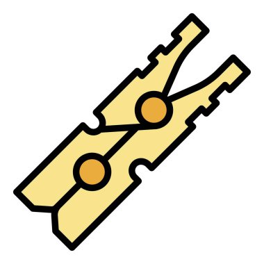 Plastik kıyafetler simge renk ana hatları vektörü