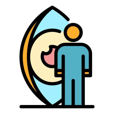 Mantık yaşam becerileri ikonu renk ana hatları vektörü