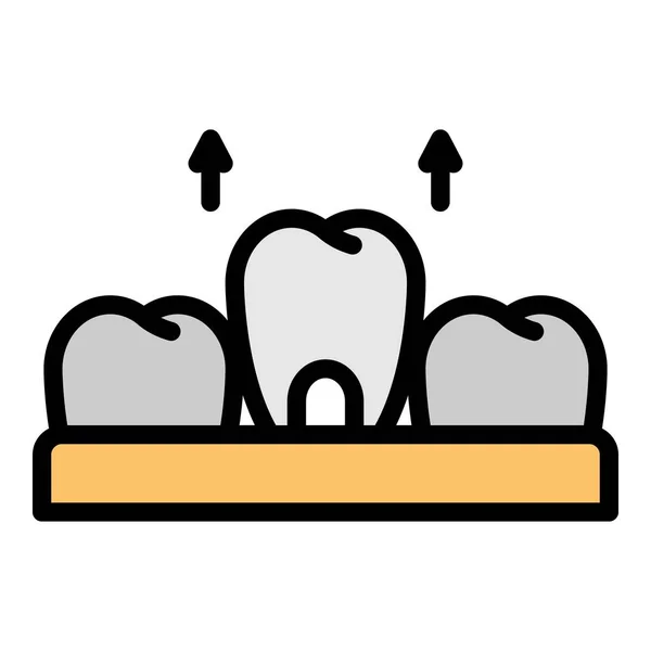 Odstranění vektoru barvy obrysu ikony zubu — Stockový vektor