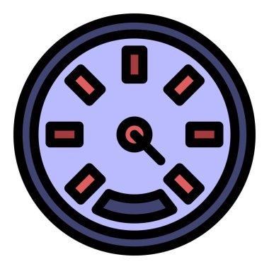 Atmosfer barometre simgesi renk dış hat vektörü