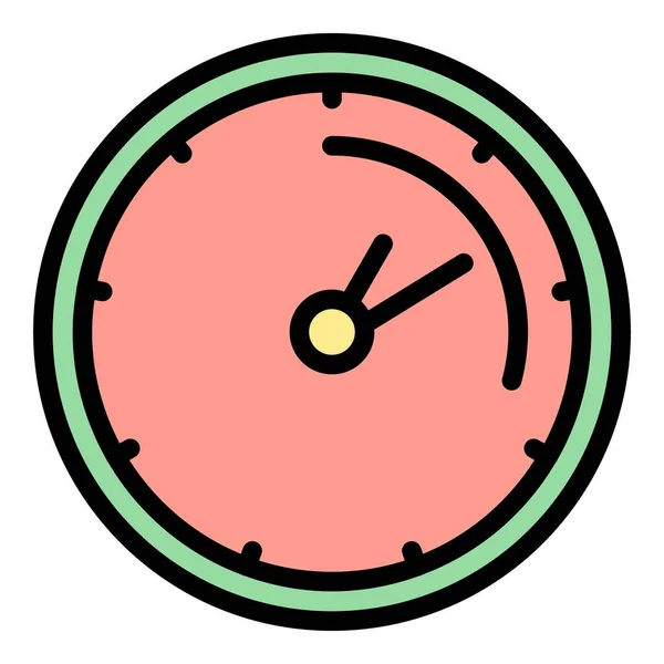 Oficina pared reloj icono color contorno vector — Archivo Imágenes Vectoriales