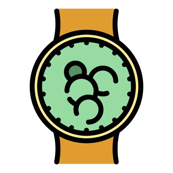 Cirkel reparatie horloge pictogram kleur omtrek vector — Stockvector