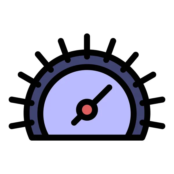 Klimabarometer-Symbol Farbumrissvektor — Stockvektor