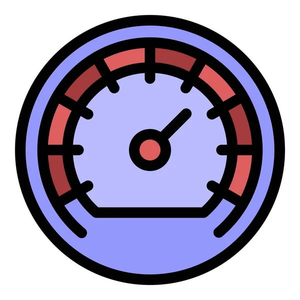 Barometer-Indikator-Symbol Farbe Umrissvektor — Stockvektor